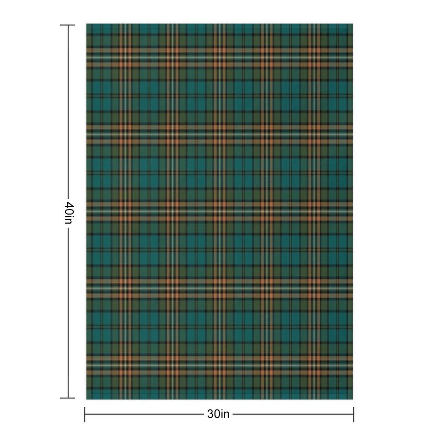 FITZSIMMONS (Fitzsimons) Tartan Historic Irish Family Name Plaid Design Throw Blanket