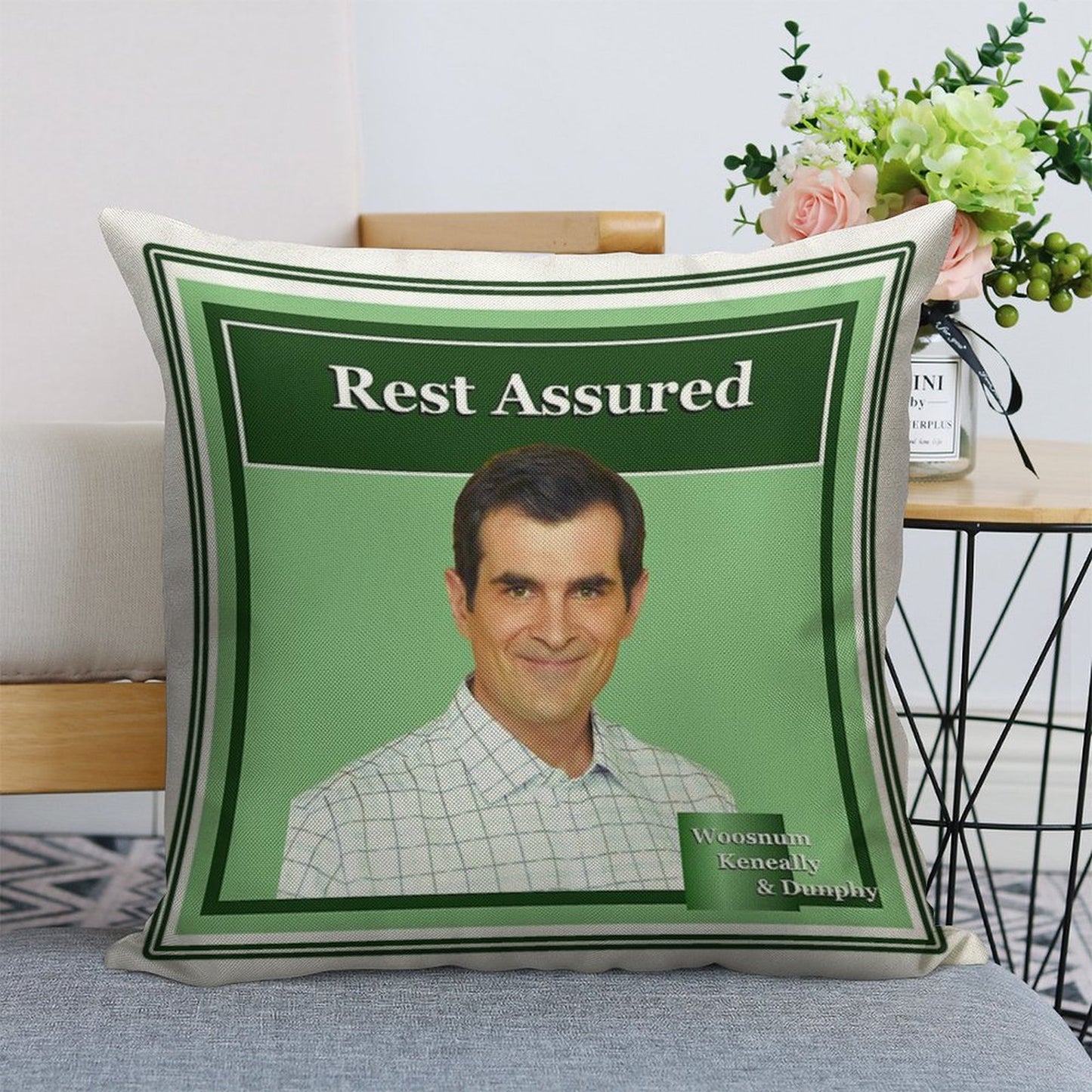 Phil Dunphy Rest Assured Linen Throw Pillow Cover