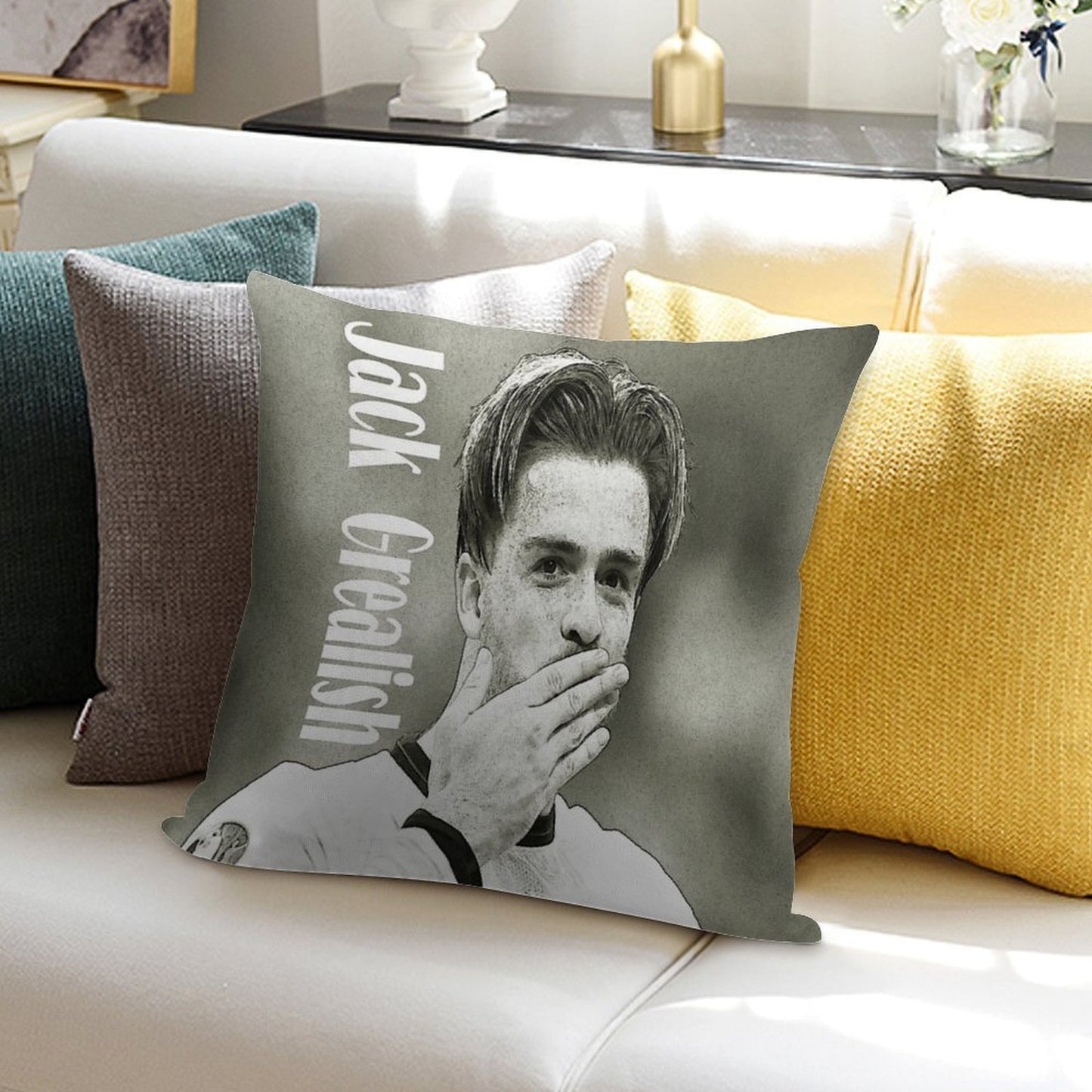 Jack Grealish Soft Durable Construction Throw Pillow