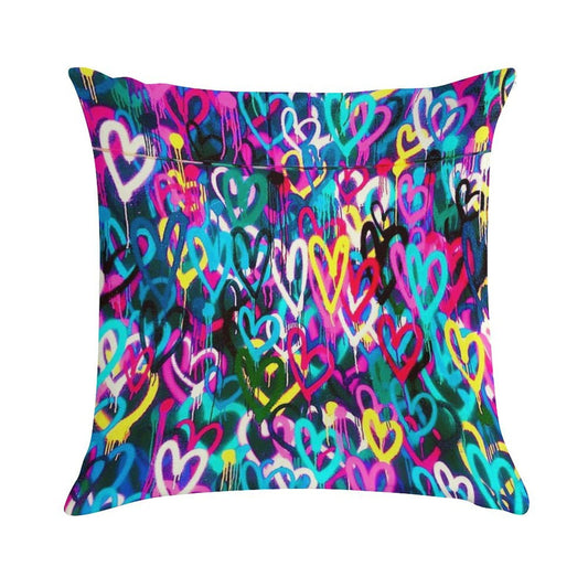 HEARTS STREET Soft Shrink-Resistant Throw Pillow