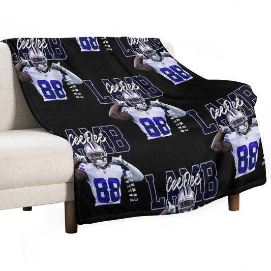 Ceedee-Lamb-DallasCowboys-Football-Players Throw Blanket