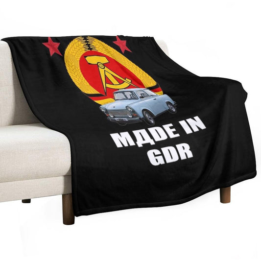 Made in GDR, GDR, East Germany, Trabant, Ossi Throw Blanket