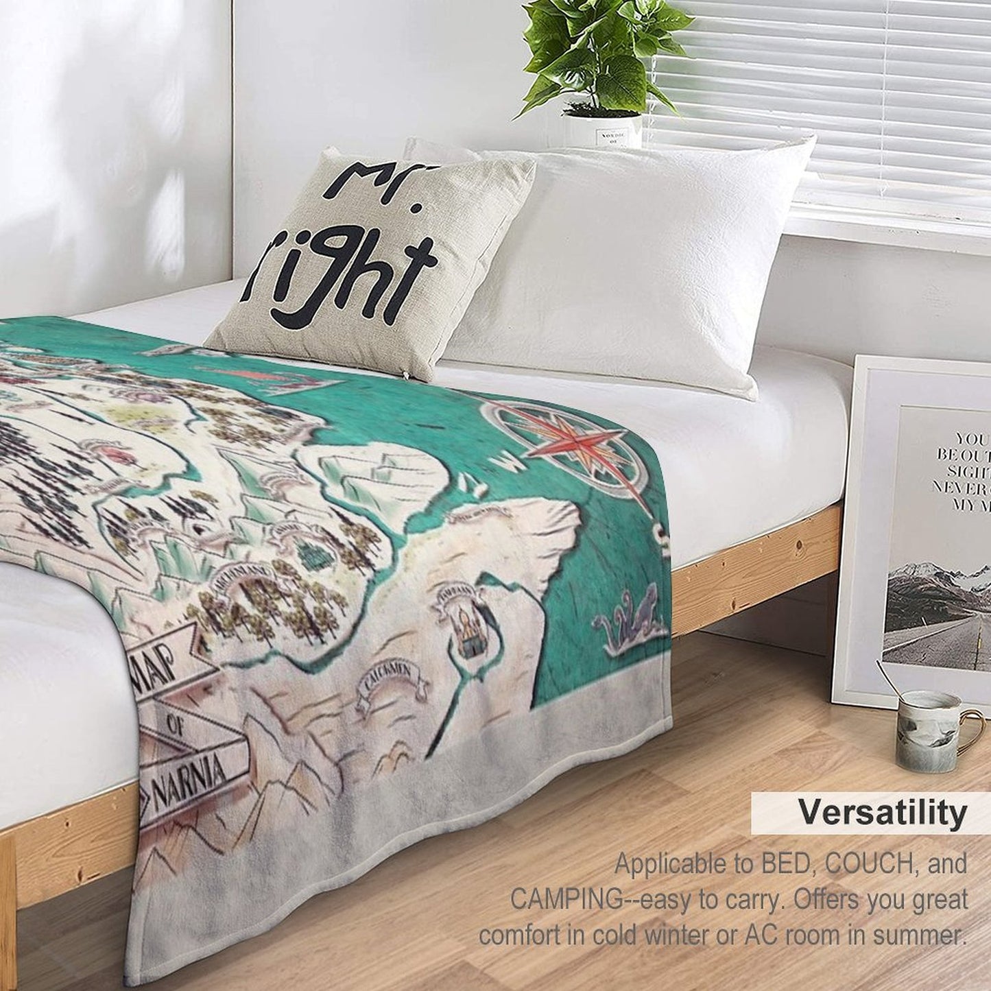 Map of Narnia Throw Blanket