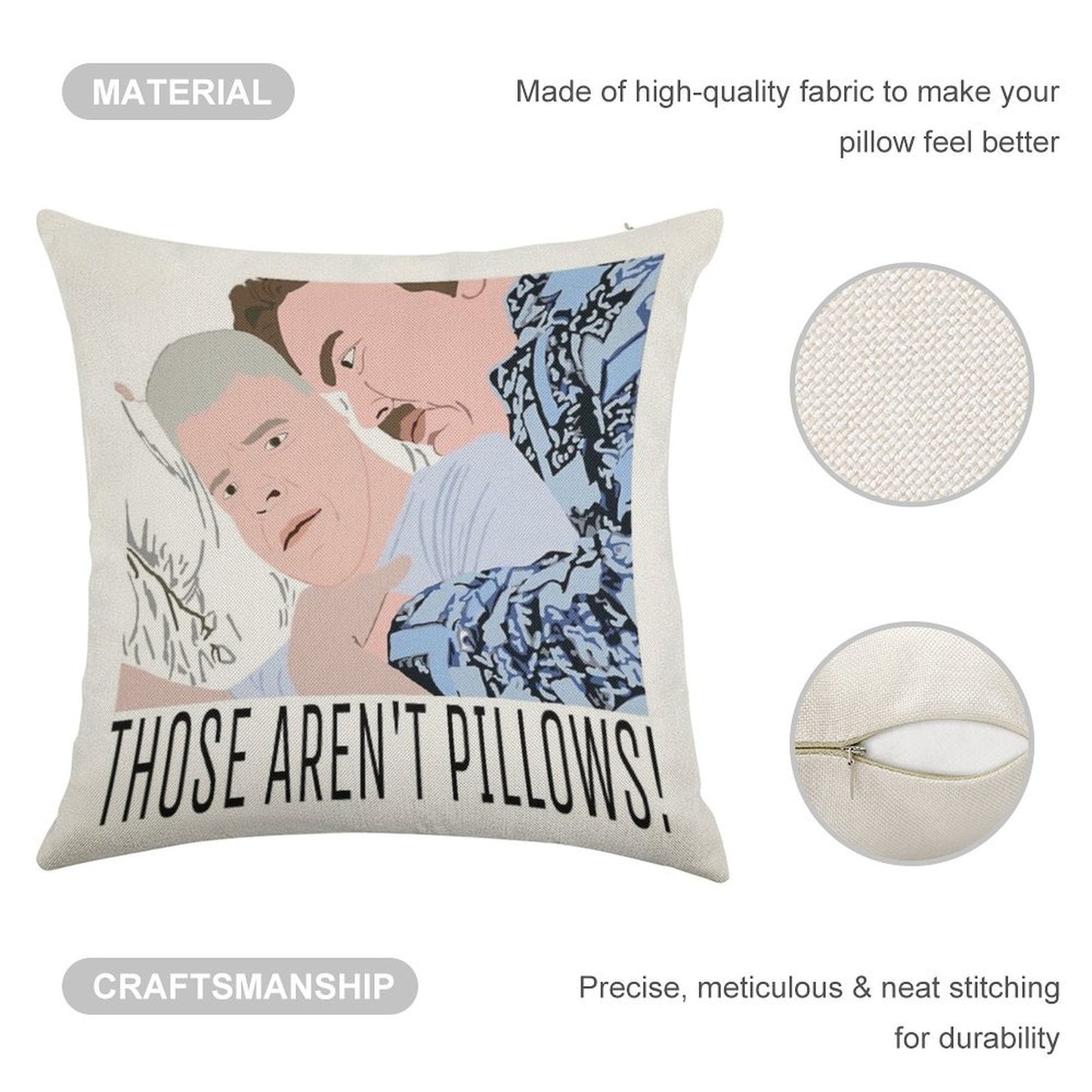 Those Aren’t Pillows! Linen Throw Pillow Cover