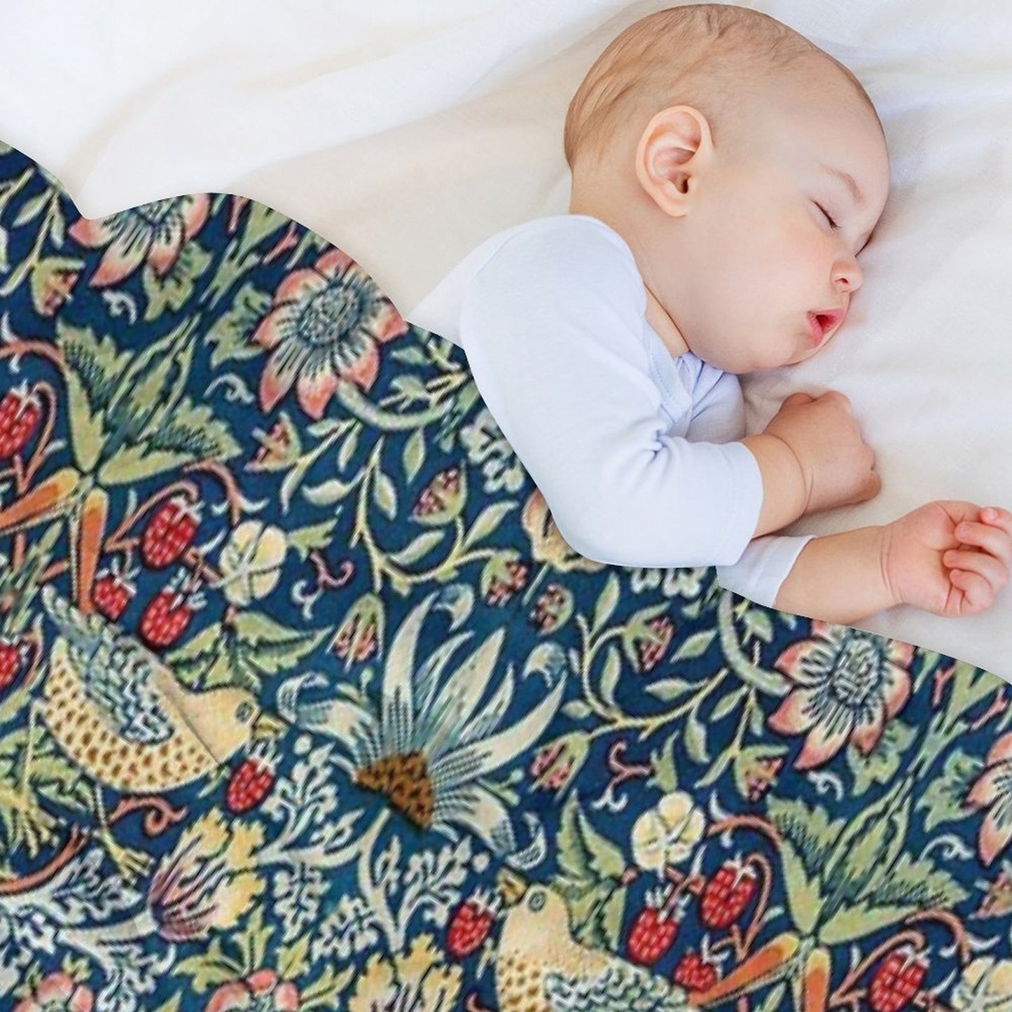 Strawberry Thief Throw Blanket