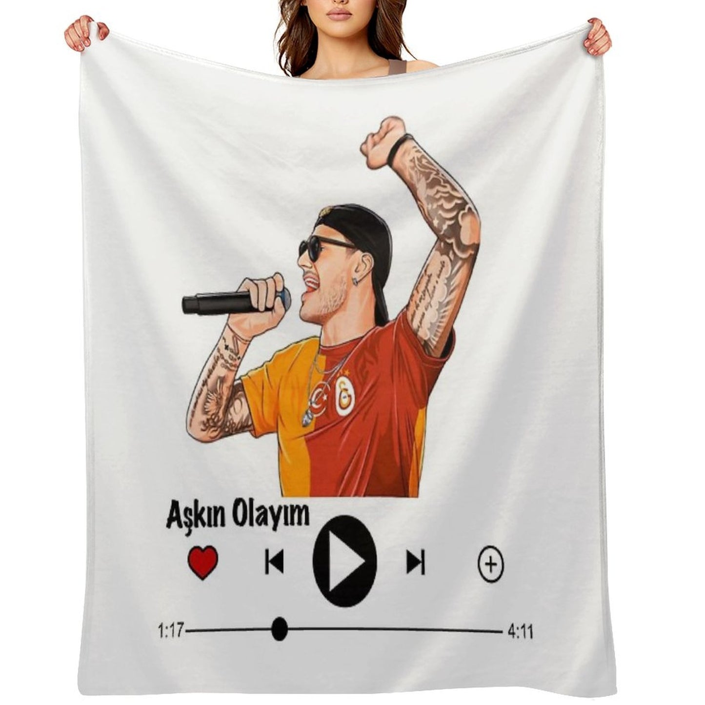 Mauro Icardi Aşkın Olayım Music Player Throw Blanket