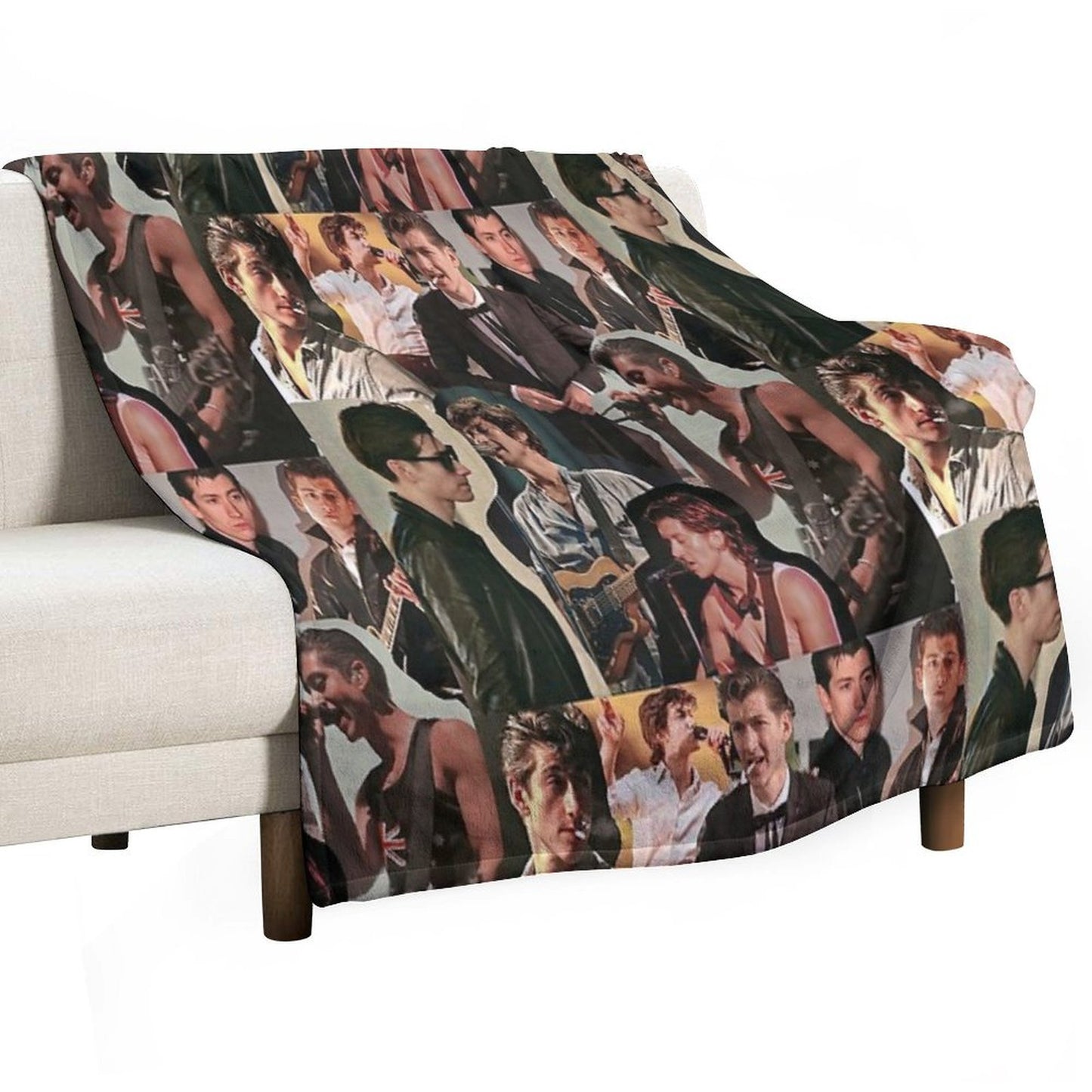 Alex Turner Arctic Monkeys Collage Throw Blanket
