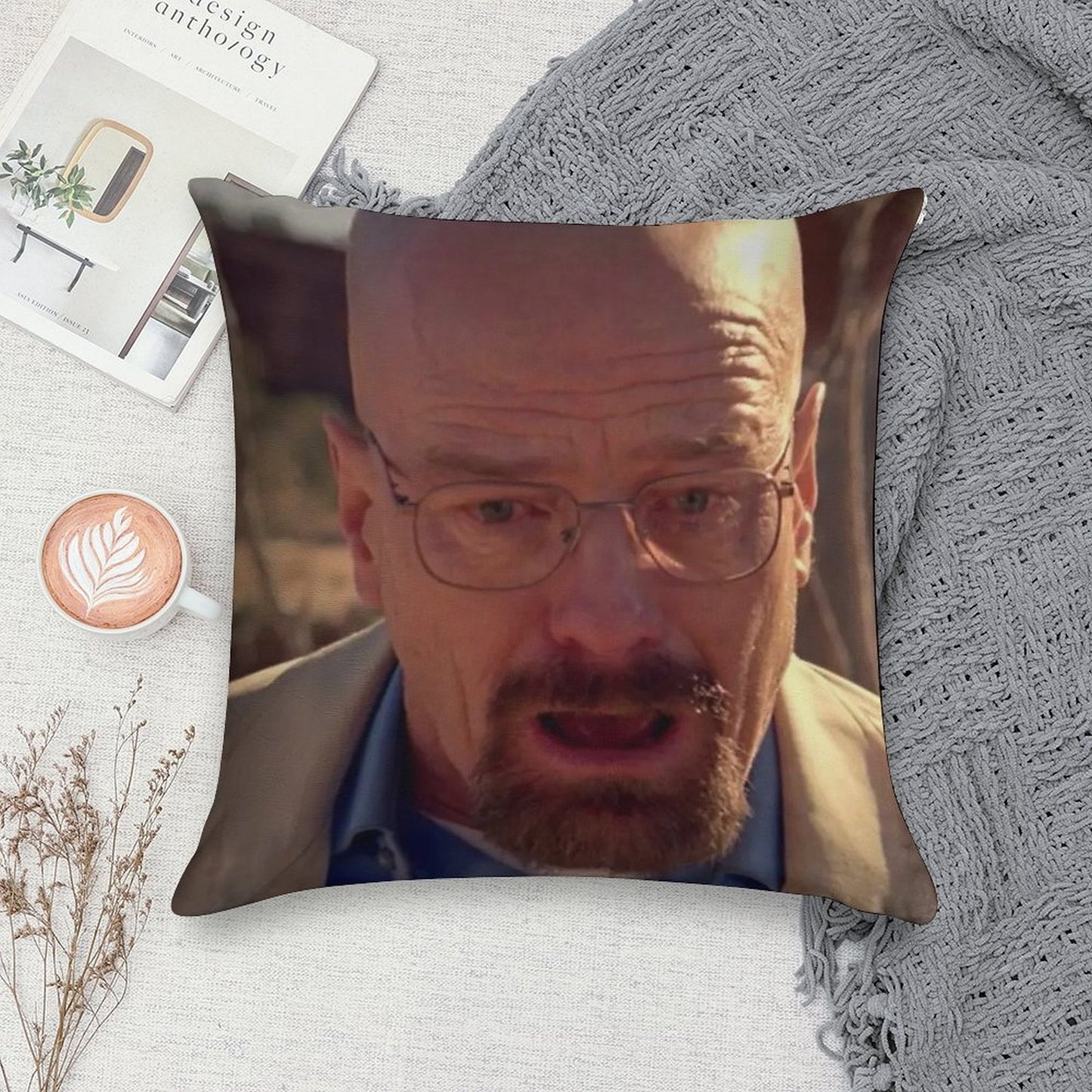 Walter White Meme Soft Bedroom Essential Throw Pillow
