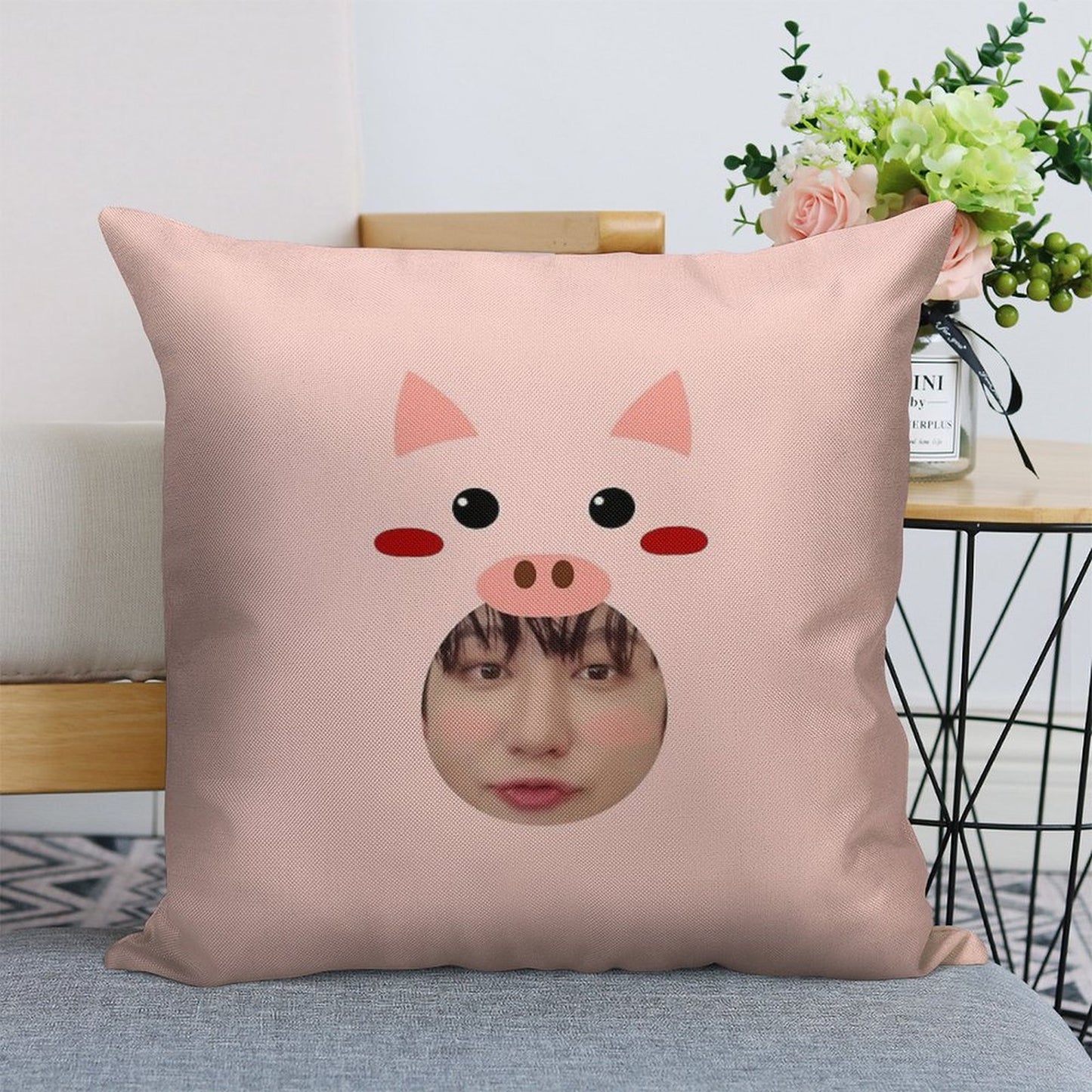 Dwaekki Changbin Linen Throw Pillow Cover
