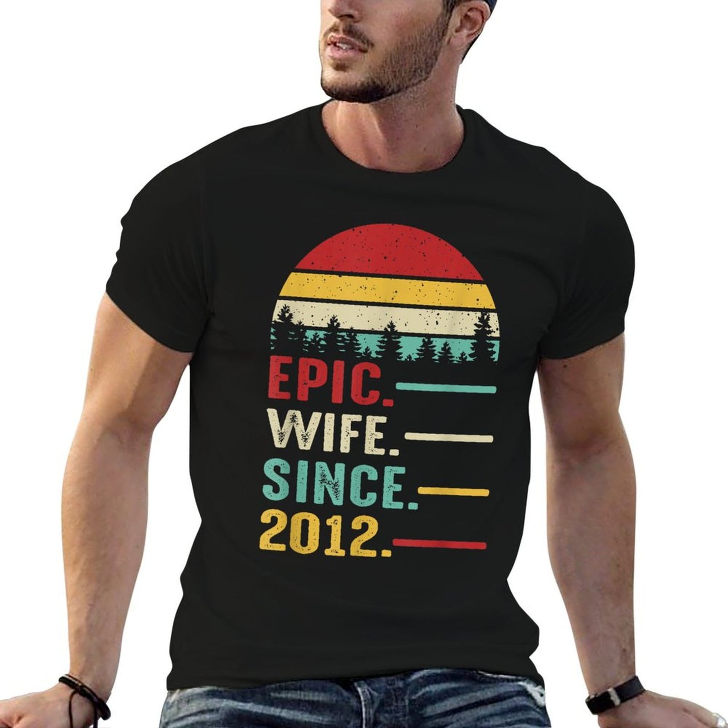 13th Wedding Anniversary for Her Epic Wife Since 2012 T-Shirt