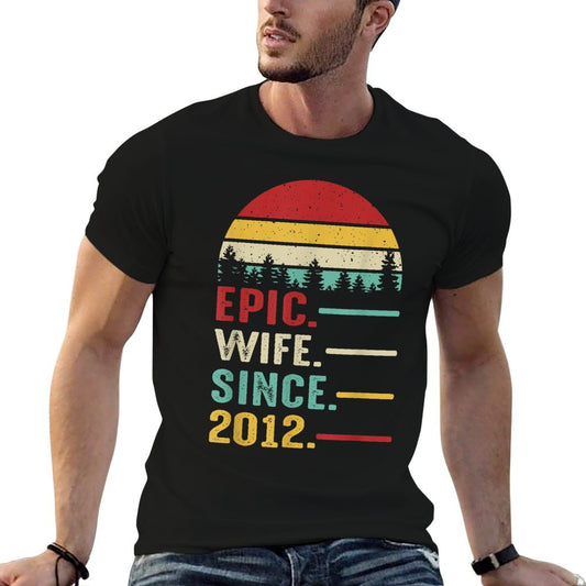 13th Wedding Anniversary for Her Epic Wife Since 2012 T-Shirt