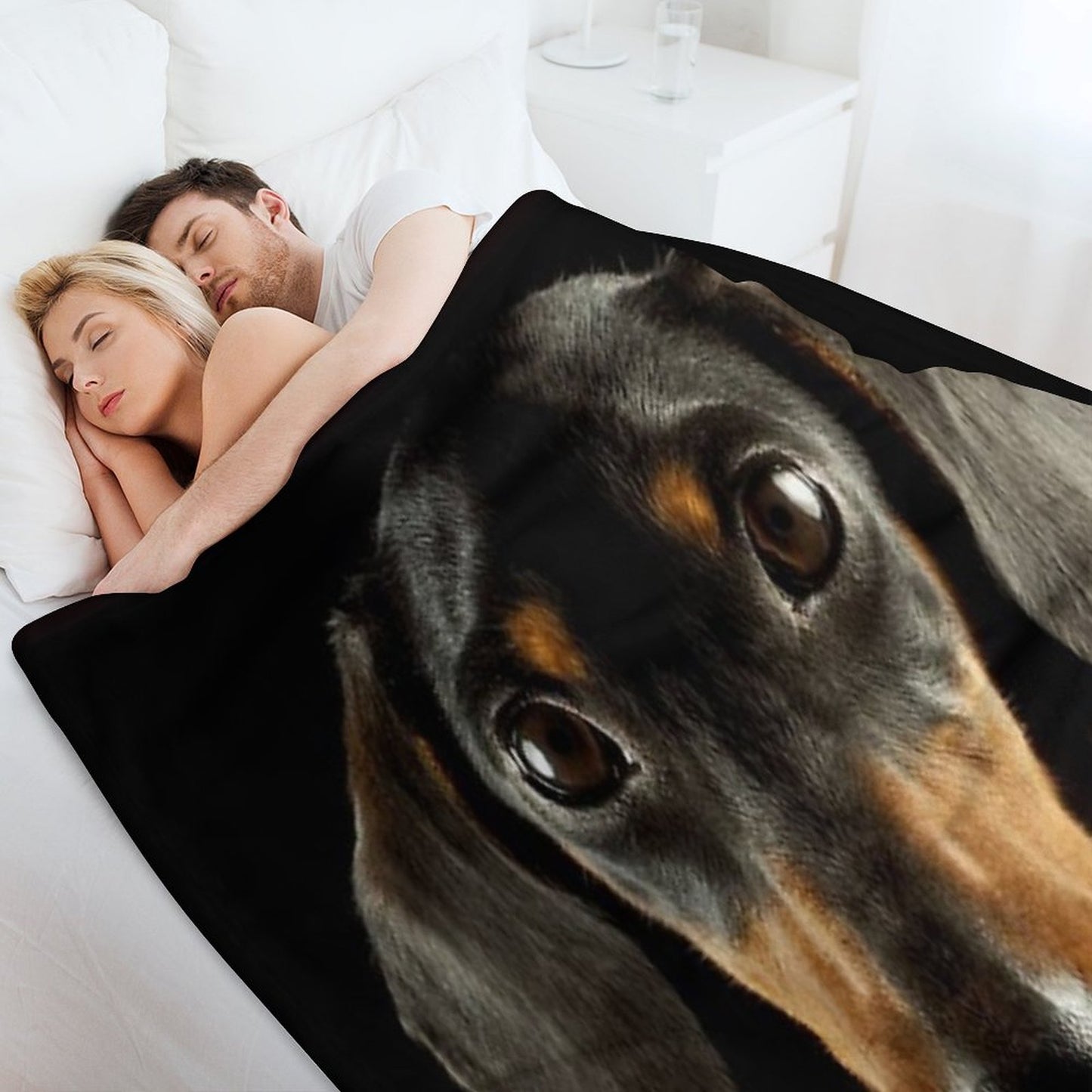 Dachshund Dog Photo Portrait Throw Blanket