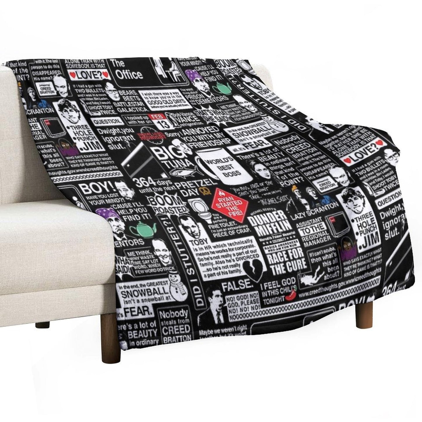 Wise Words From The Office - The Office Quotes Throw Blanket