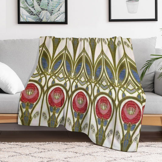 Charles Rennie Mackintosh Design Throw Blanket