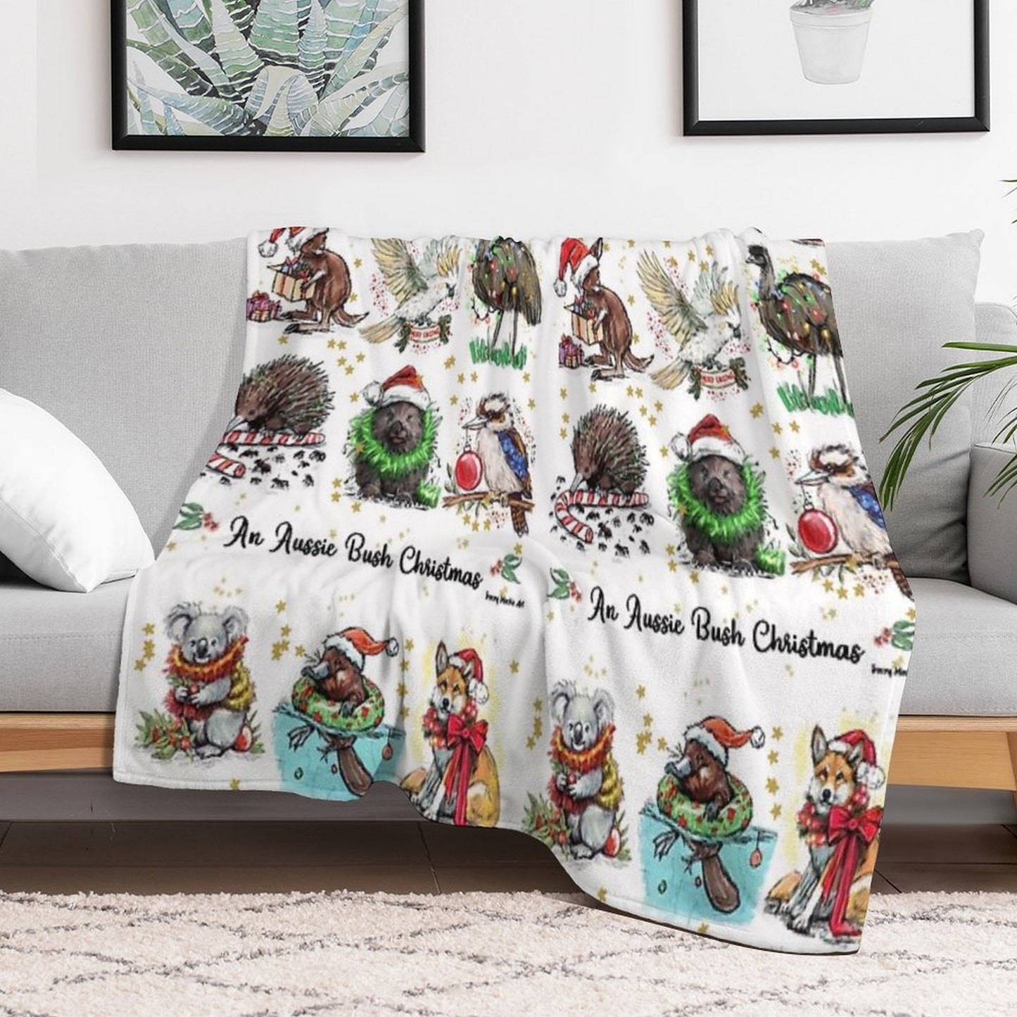 An Aussie Bush Christmas Throw Blanket
