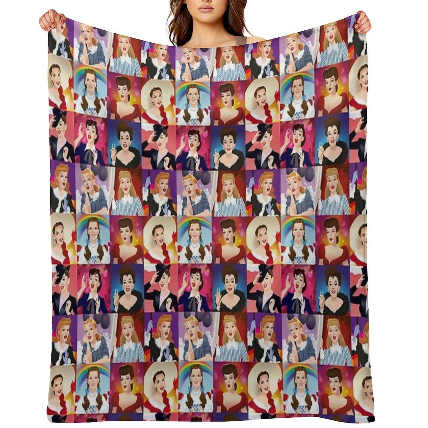 Faces of Judy Throw Blanket