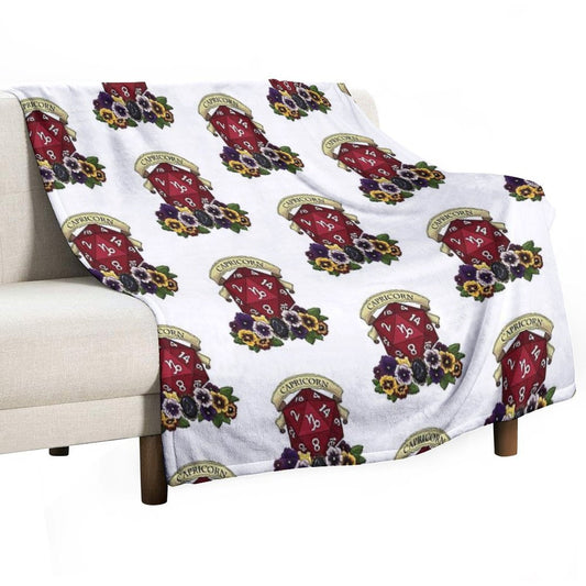 Dice Capricorn Throw Blanket