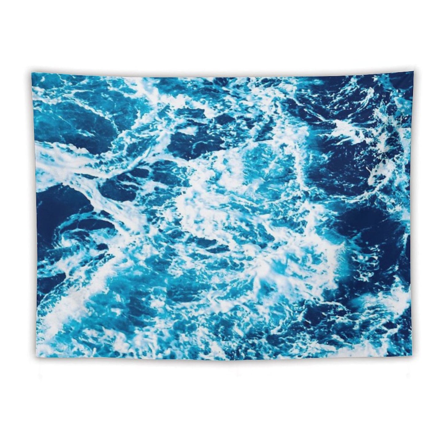 Turquoise Ocean Wave - Electric Marbled Seas Tapestry