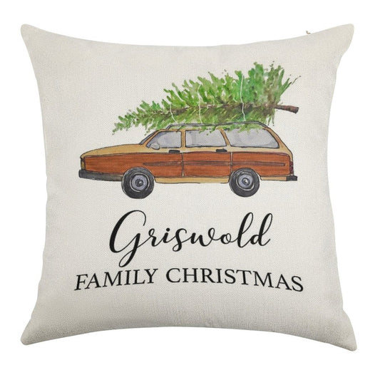 Christmas Vacation Griswold Family Christmas Linen Throw Pillow Cover