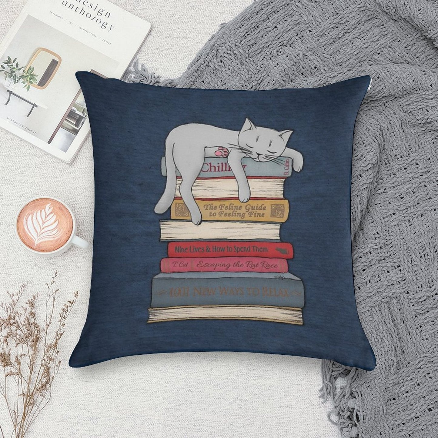 How to Chill Like A Cat Soft Multiple Sizes Throw Pillow