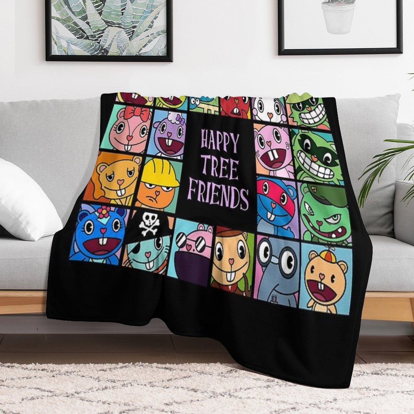 Happy Tree Friends Throw Blanket