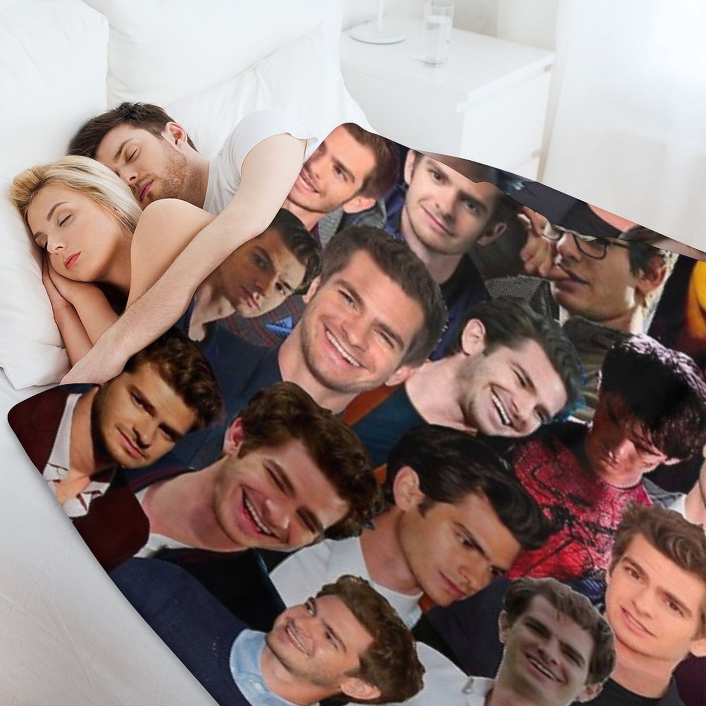 Andrew Garfield Photo Collage Throw Blanket