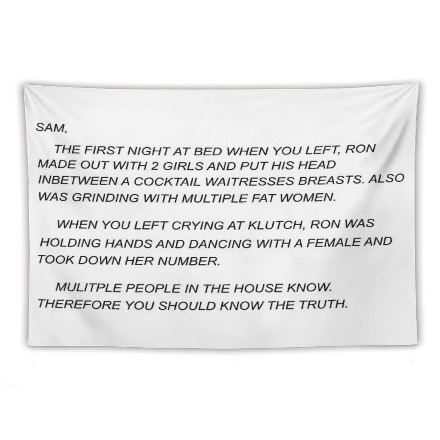 Sammi Sweetheart Letter Tapestry