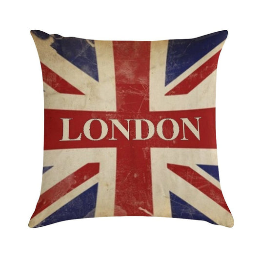London - Union Jack - I Love London Soft Anti-Pilling Throw Pillow