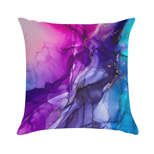 Abstract Vibrant Rainbow Ombre Soft Home Decor Throw Pillow