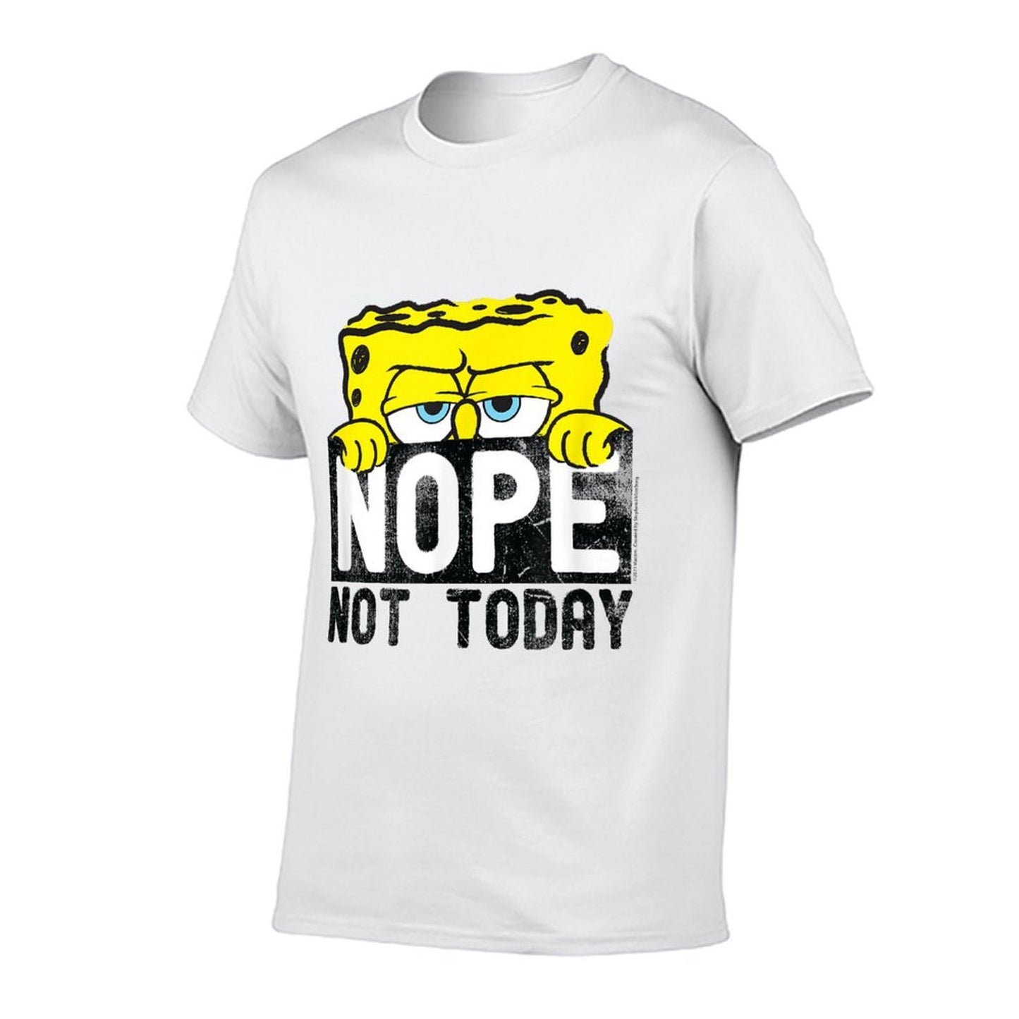 SpongeBob SquarePants - Nope Not Today Fade-proof Color T-Shirt