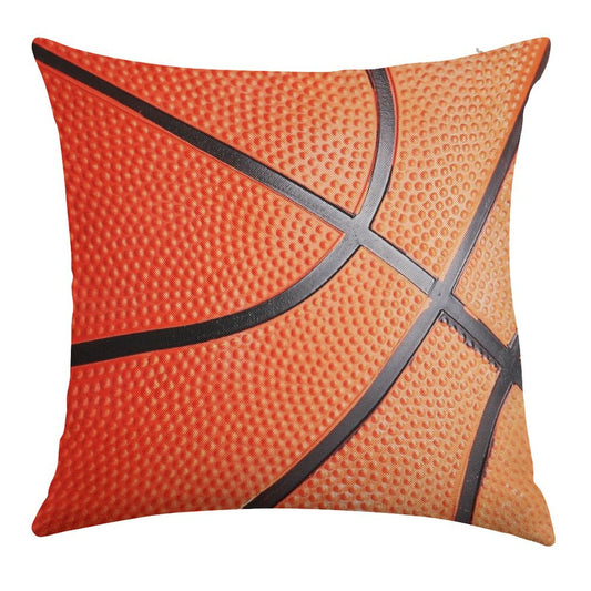 Basketball Linen Throw Pillow Cover