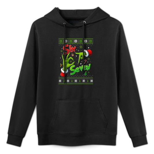 Funny 67 Christmas Pajamas Six Seven Meme Brainrot Machine Washable Hoodie