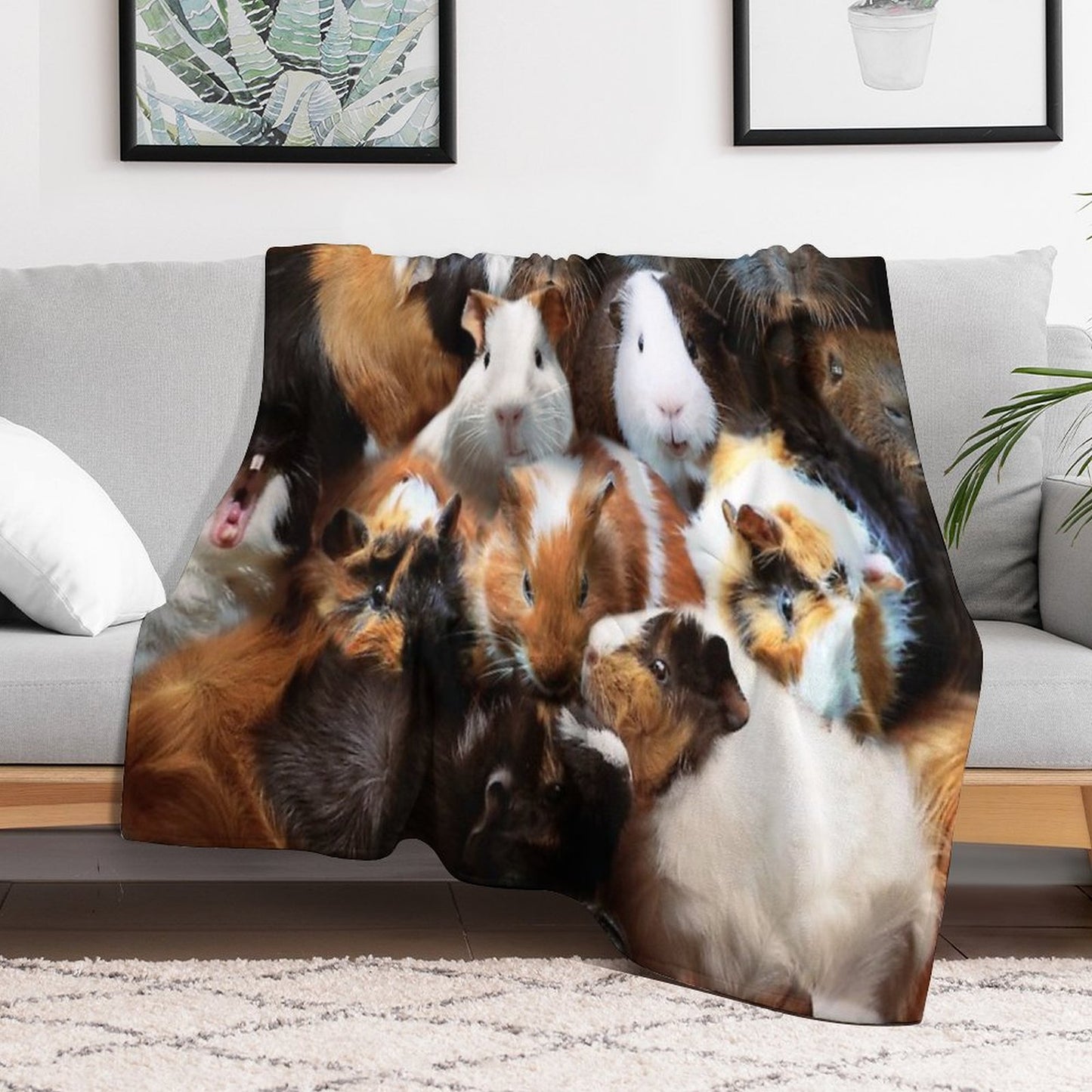 Guinea Pigs Throw Blanket