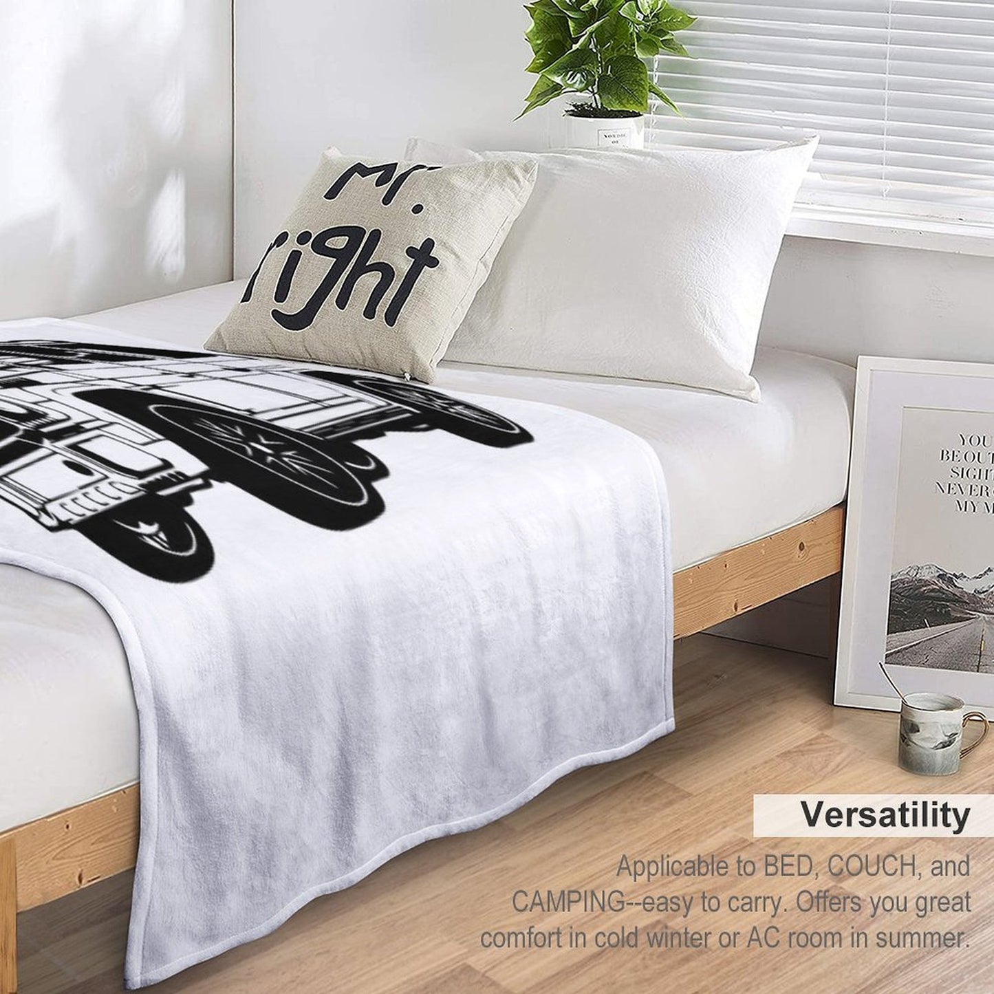 Mercedes G Class White Throw Blanket