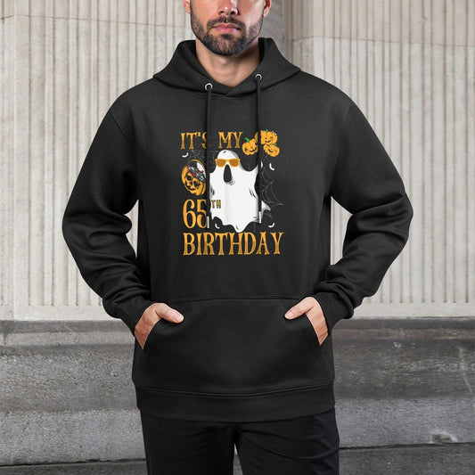 Happy Halloween Its My 65th Birthday Funny 65 Years Old Adjustable Hood Hoodie