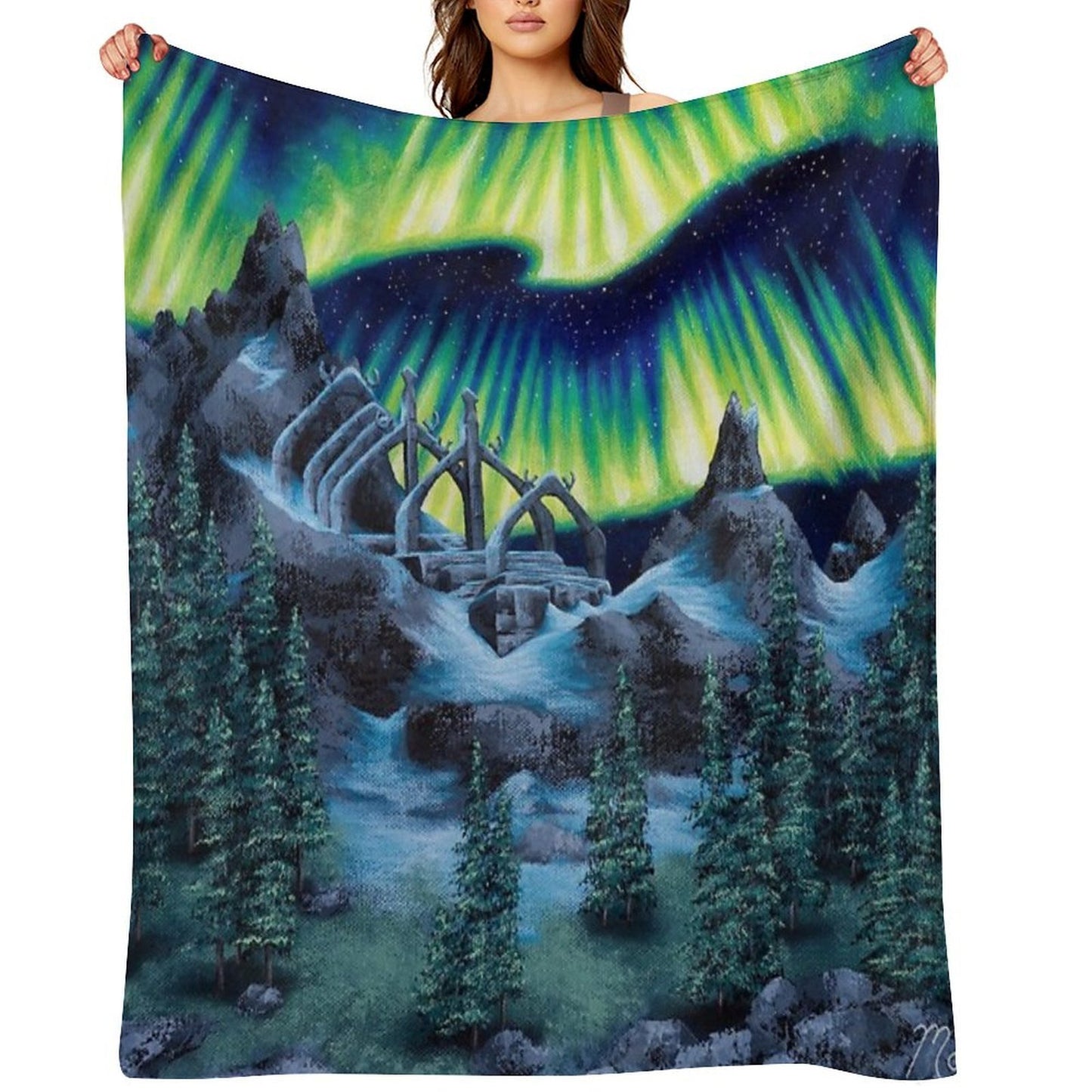 Barrow Lights Throw Blanket