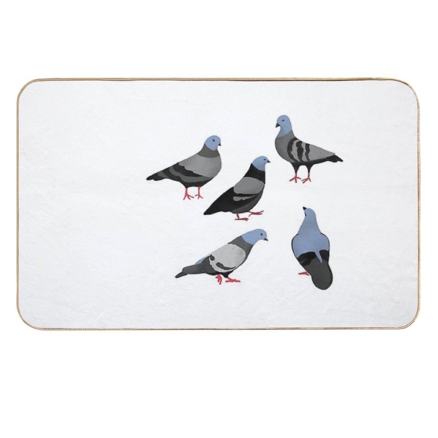 Design 33 - The Pigeons  Repositionable Bath Mat
