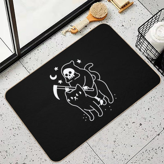 Death Rides A Black Cat Bath Mat