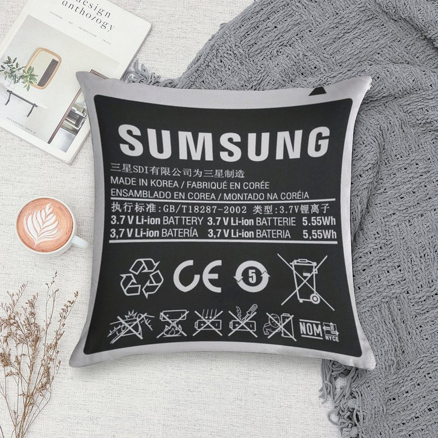 Forbidden Pillow Soft Reinforced Edging Throw Pillow