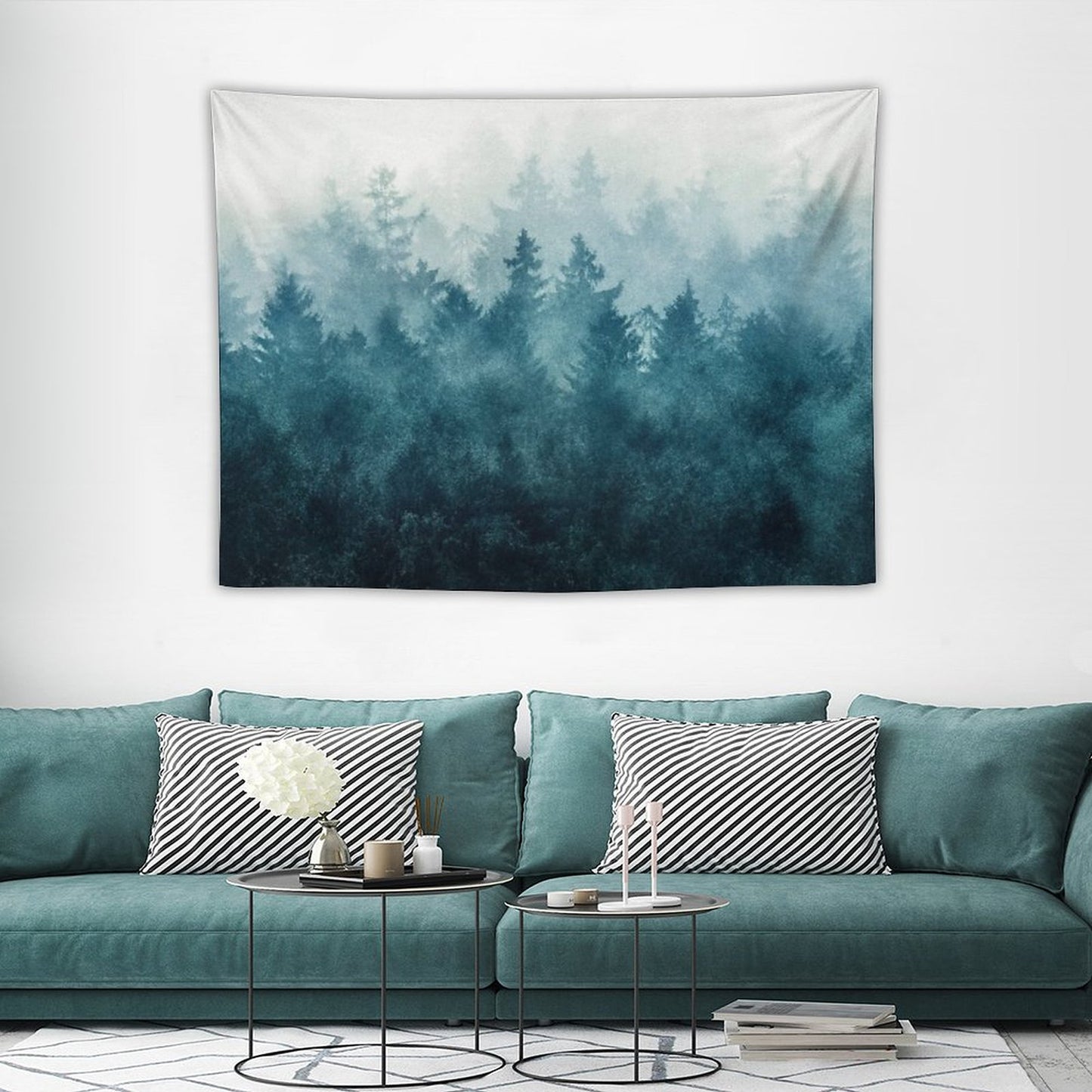 The Heart Of My Heart So Far From Home In A Misty Foggy Fall Wilderness Forest Tapestry