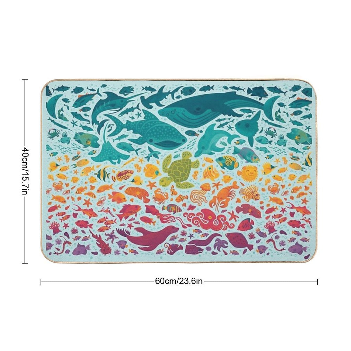 Aquatic Spectrum 2 Light Blue Bath Mat
