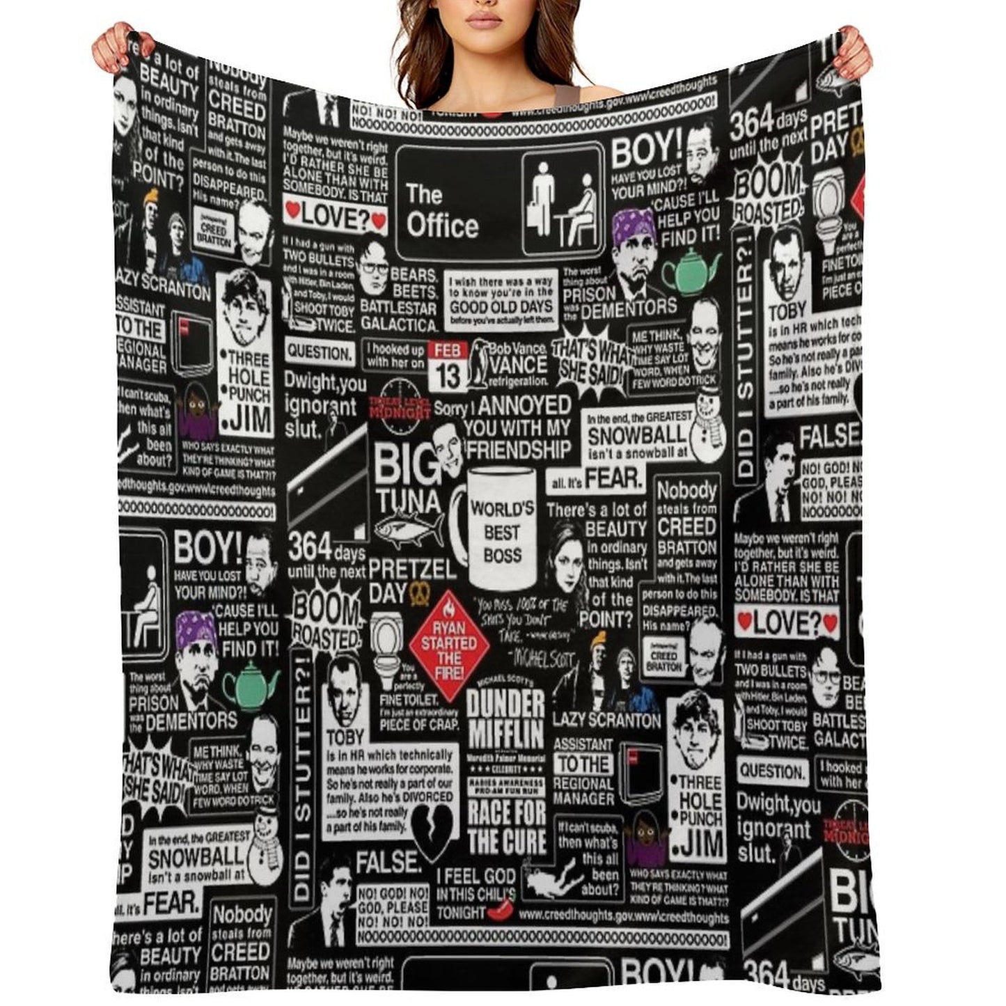 Wise Words From The Office - The Office Quotes Throw Blanket