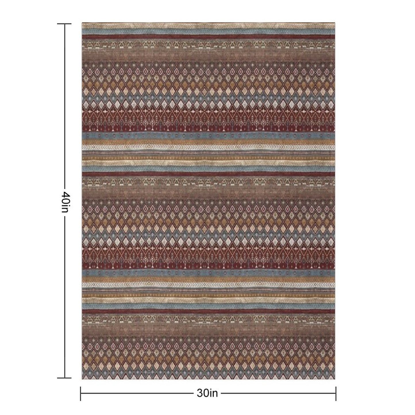 Geometrical Carpet Design Patterns Throw Blanket