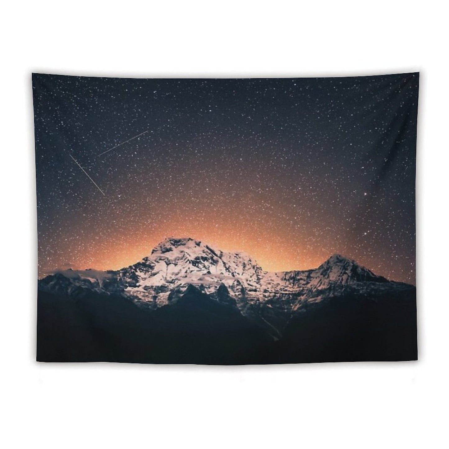 Star Mountain Milky Way Night Tapestry