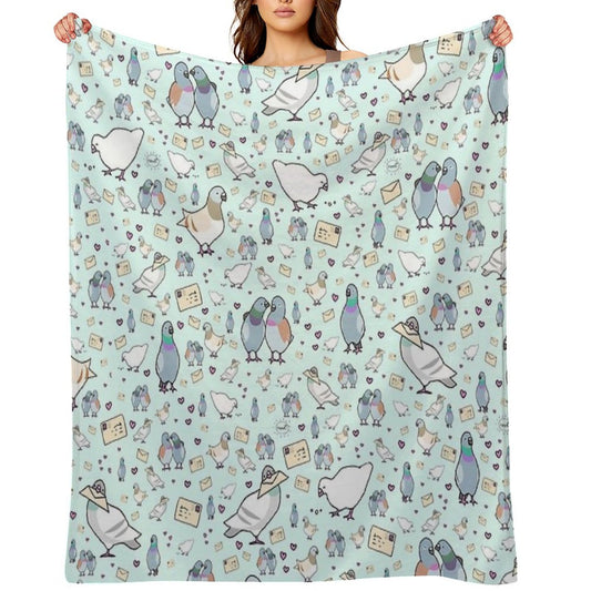 Pigeons Throw Blanket