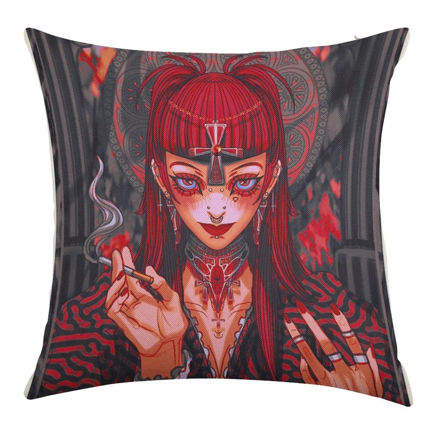 Darkness Linen Throw Pillow Cover