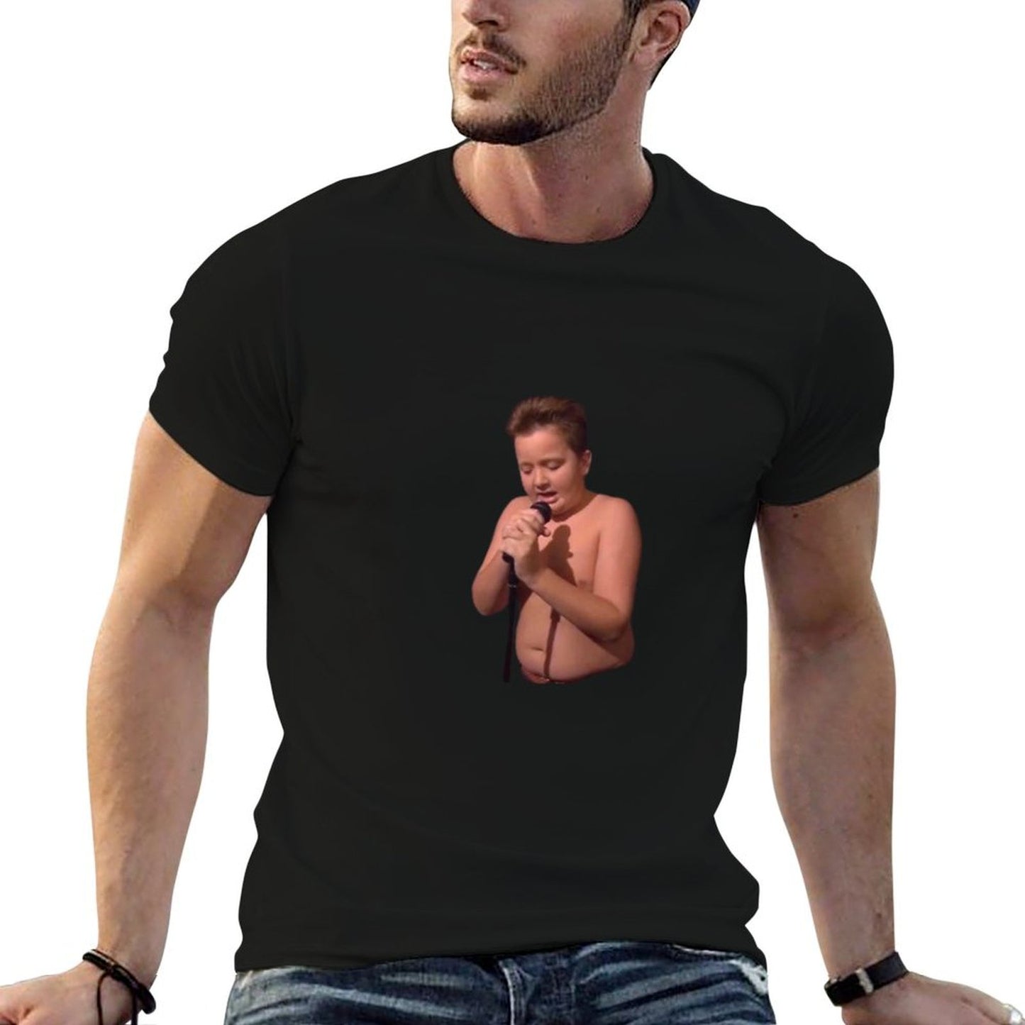 Gibby Singing - ICarly Rolled Sleeves T-Shirt