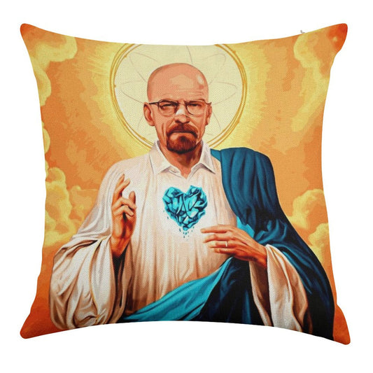 Walter White Linen Throw Pillow Cover