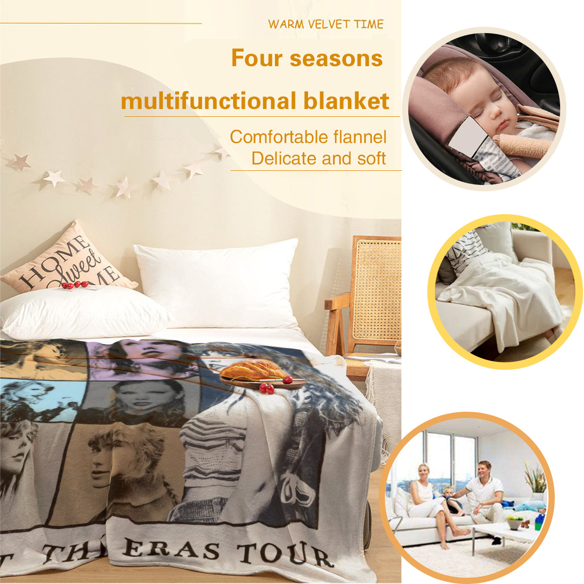Taylor Swift The Eras Tour Throw Blanket