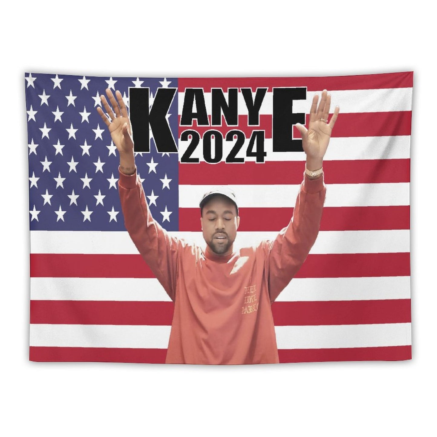 Kanye 2024 West America Flag Tapestry